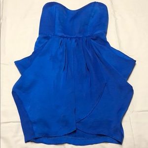 Blue Strapless Dress